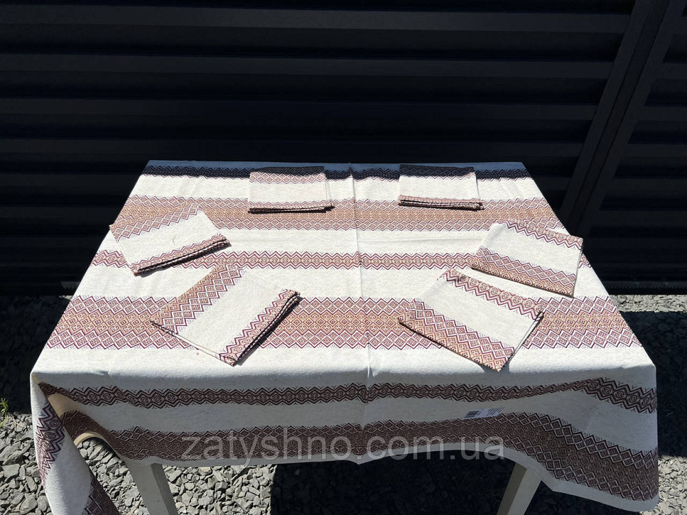 Вышитая скатерть кофейная с салфетками Киев - изображение 7
