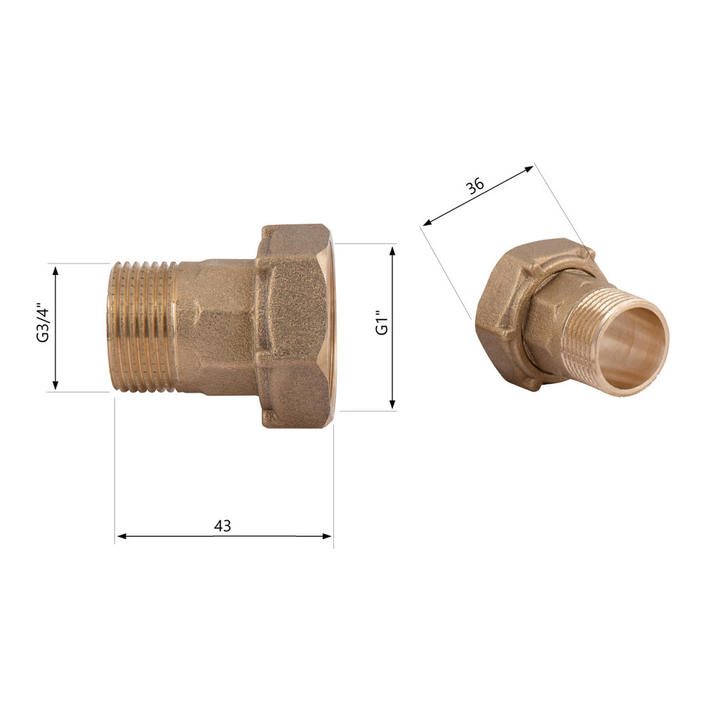 Комплект Thermo Alliance Standart 3/4"Н х 1" В для лічильника SD42920 Київ - фото 7