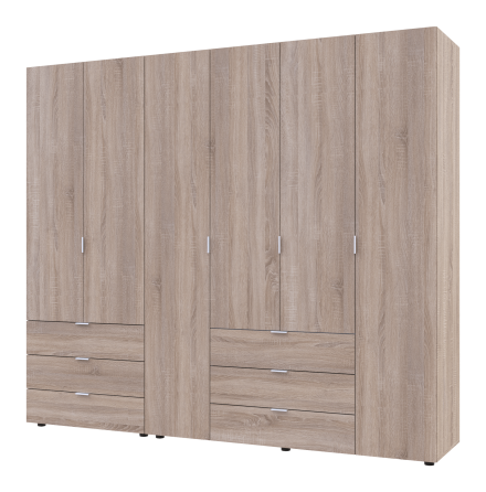 Комплект шкафов для одежды Doros Гелар (2 шт.) 232,5х49,5х203,4 см Дуб сонома (DRS-011105) Львов