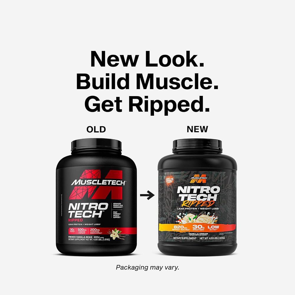 Протеїн MuscleTech Nitro-Tech Ripped Lean Protein + Weight Loss 1820 g (French Vanilla Swirl) Луцьк - фото 2