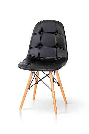 Стілець ДЖАСТІН, шкірзам чорний Київ