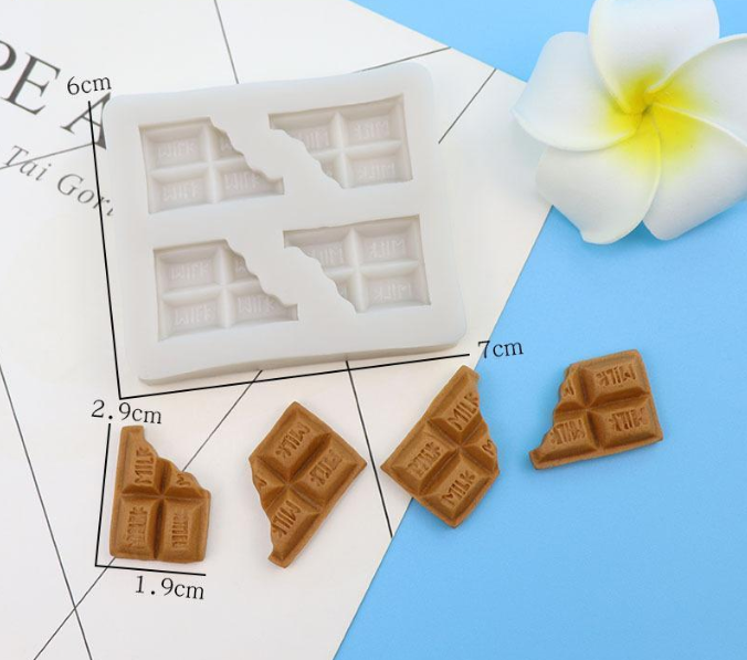 Молд силиконовый Шоколад 6 на 7 см серый Киев - изображение 1
