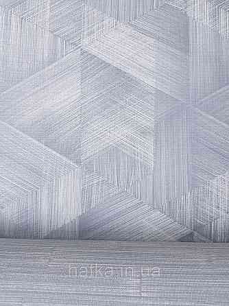 Шпалери метрові вінілові на флізеліні Sintra Vila геометрія фігури трикутники 3д темно-сірі 535653 Київ
