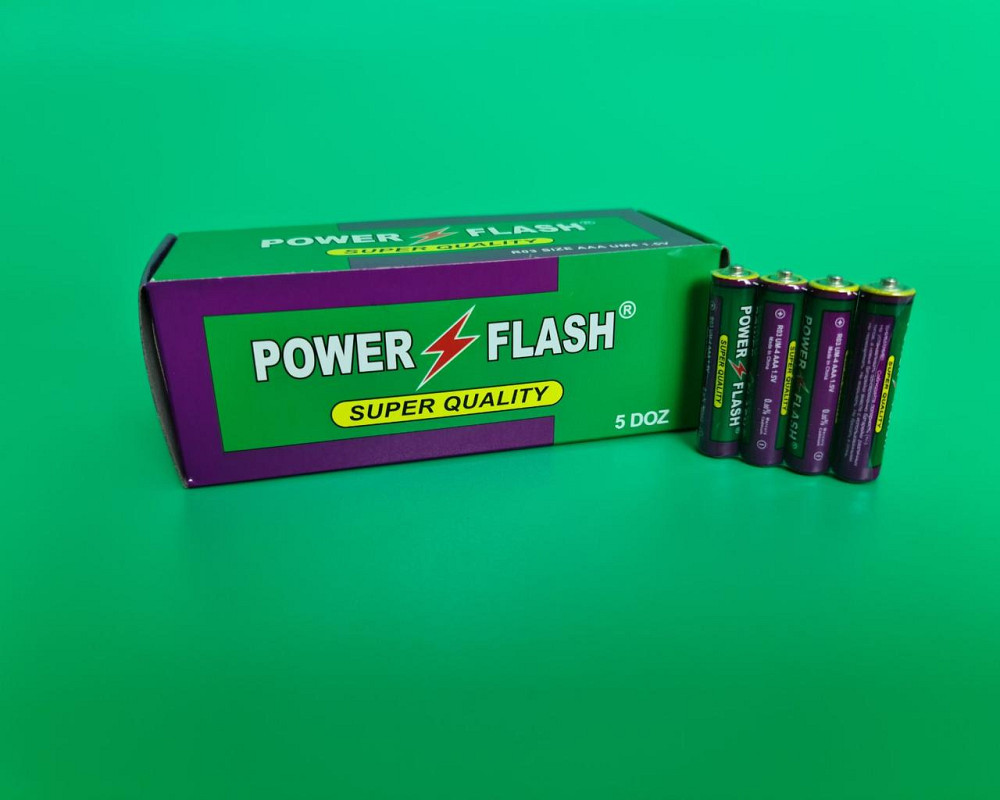 Батарейка Елемент живлення POWER FLASH ААА R3 сольові (4 шт) Харків - фото 5