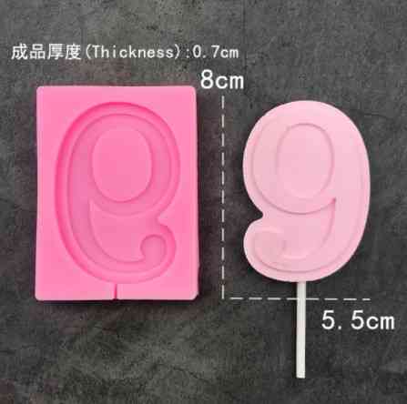 Молд силиконовый цифра 9 - размер молда 9,5*7см Киев