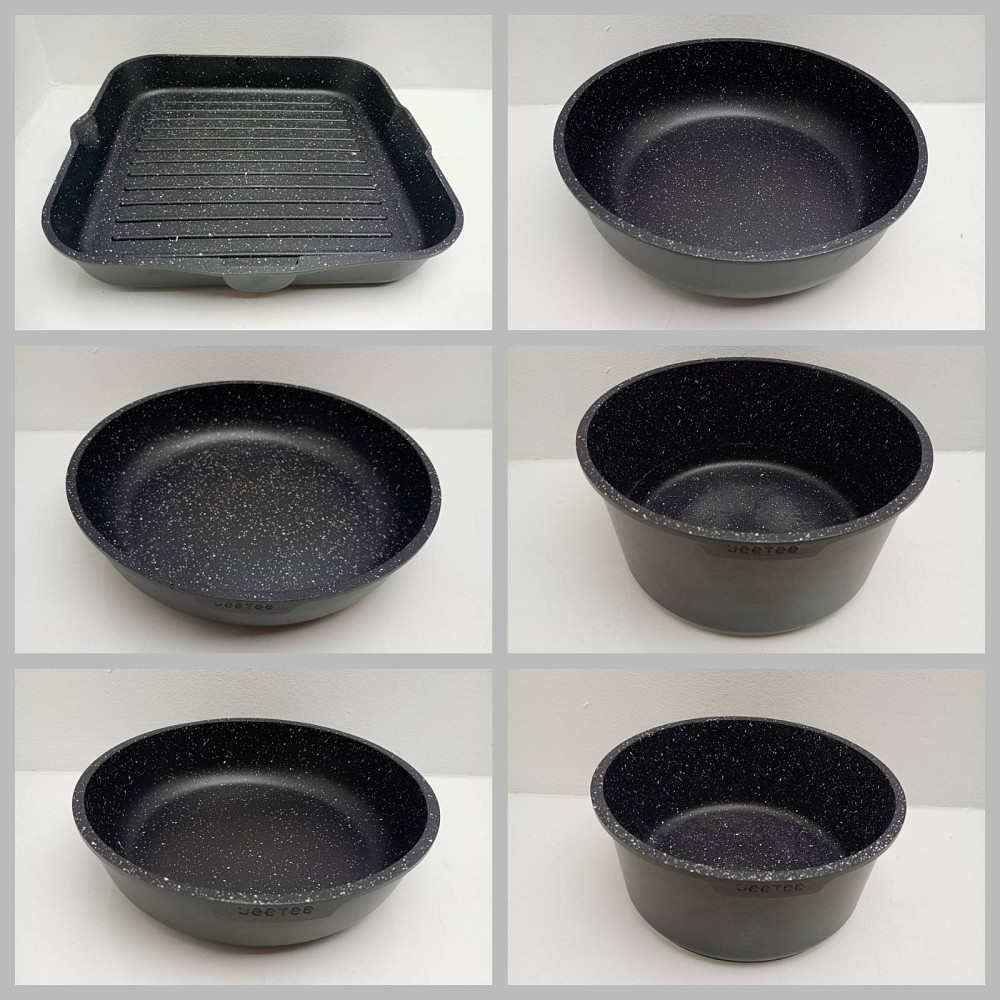 Набір каструль і сковорідок JEETEE 6 шт (без ручок та кришок) Луцк - изображение 1