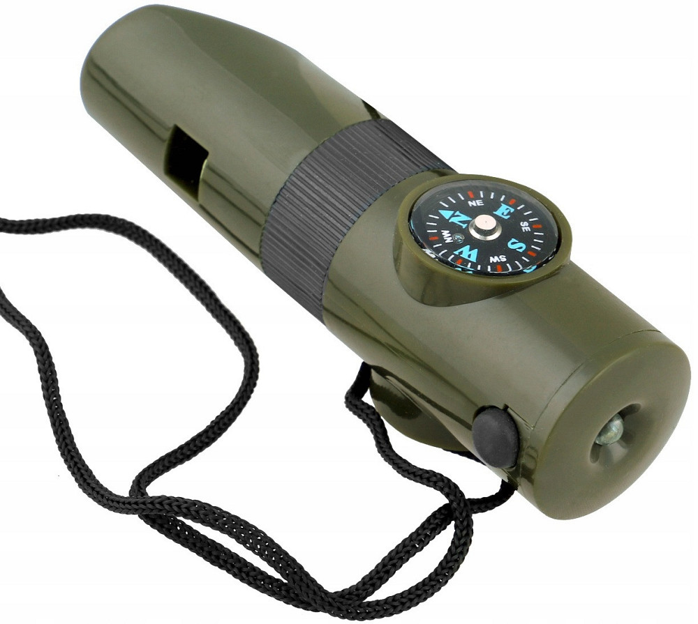 Многофункциональный Спасательный свисток 6в1 с веревкой Mil-Tec от Sturm (16328401) Olive Нововолынск - изображение 4