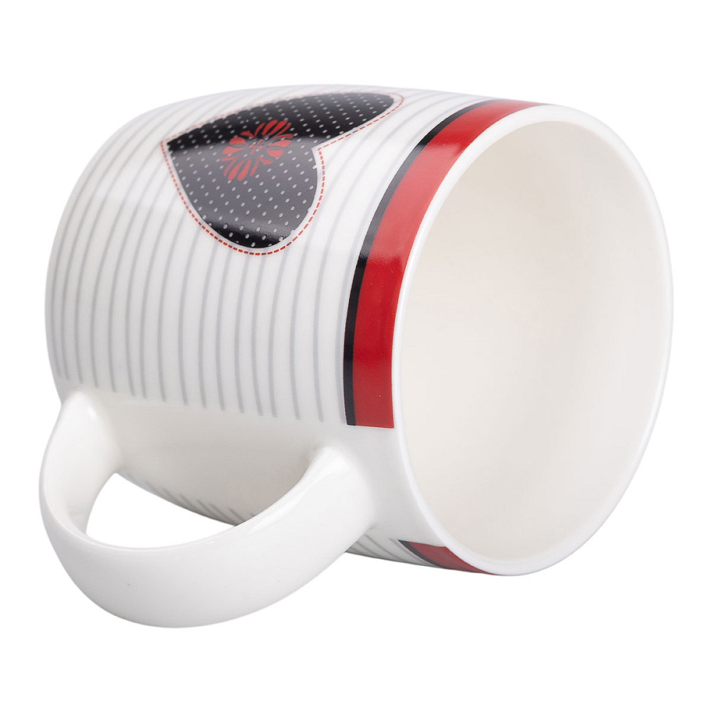 Liling Rongxiang Ceramic Чашка порцелянова 400 (мл) для чаю та кави з серцем Lugi RX-N240147WB Коломыя - изображение 4