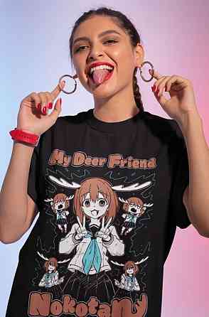 Футболка аниме Мй Деер Фриенд Нокотан оверсайз (S/M/L) Черний AnimeJ0914 Днепр