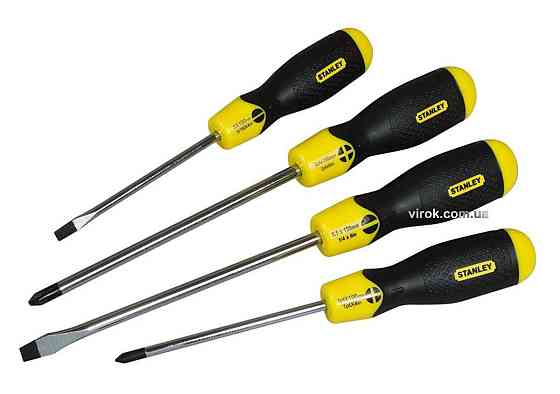 Набір викруток STANLEY "Cushion Grip", 4 шт. DW Одеса