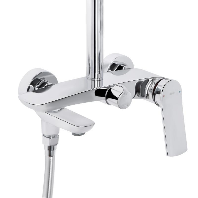 Душевая система из латуни Qtap Slavonice на три потребителя (с изливом) QTSLA111CRM45909 Chrome Харьков - изображение 3