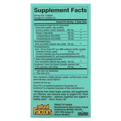 Витаминно-минеральный комплекс Natural Factors Поддержка работы мозга, 3 Brains, Higher Thoughts, 30 гелевых капсу (NFS-03050) Винница