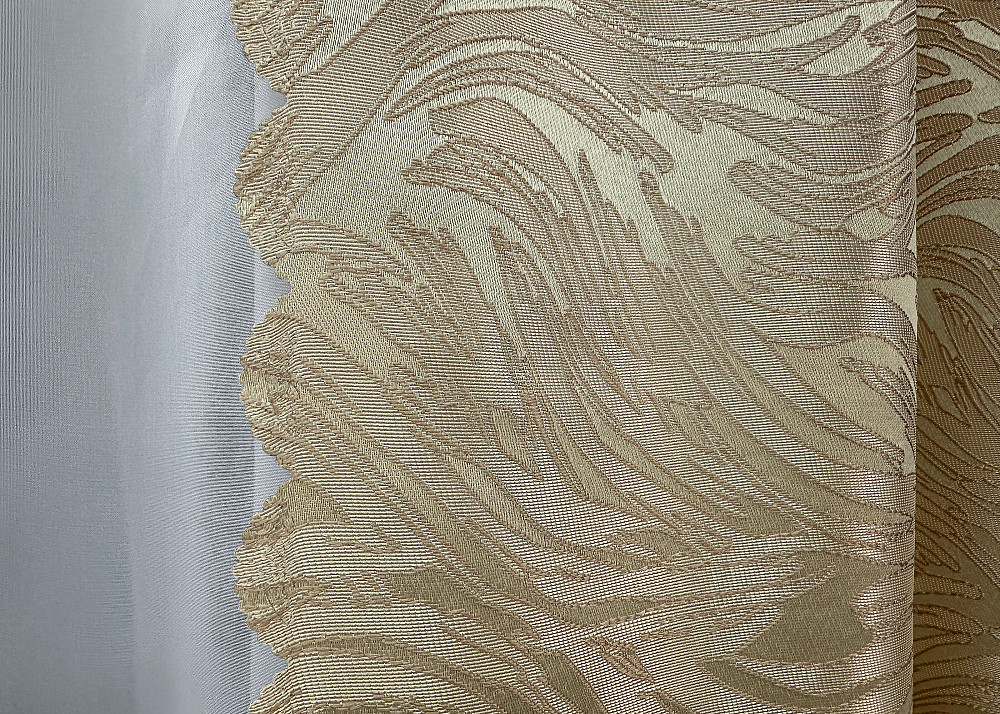 Комплект готових штор VR-Textil Жакард Magic № 1604ш Пісочний 145х270 см 2 шт (33-0574) Київ - фото 8