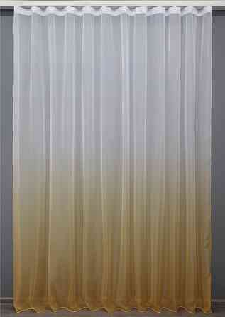 Тюль VR-Textil 753т Омбре шифон Золотистый с белым 200х270 см (42-0457) Киев