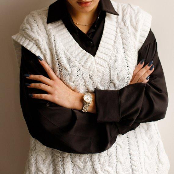 Годинник жіночий механічний Carnival White Сріблястий із золотистим Вінниця - фото 8