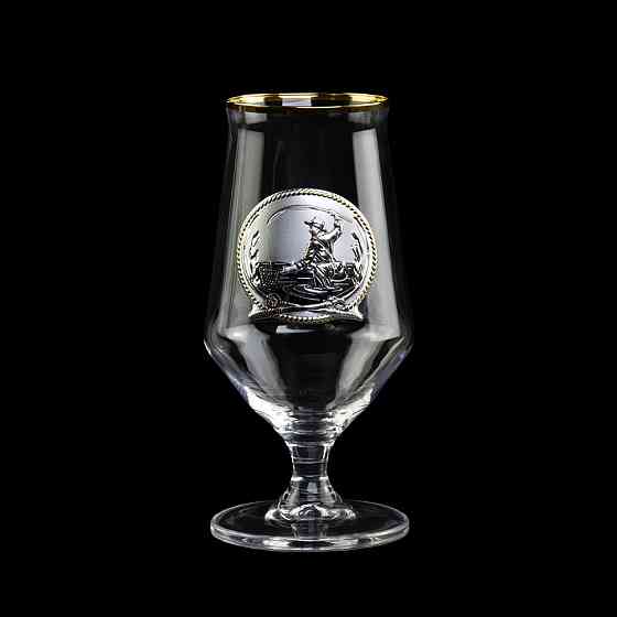 Набір для пива “FISHERMAN” 6 келихів 470 мл, кришталь, золото Рівне