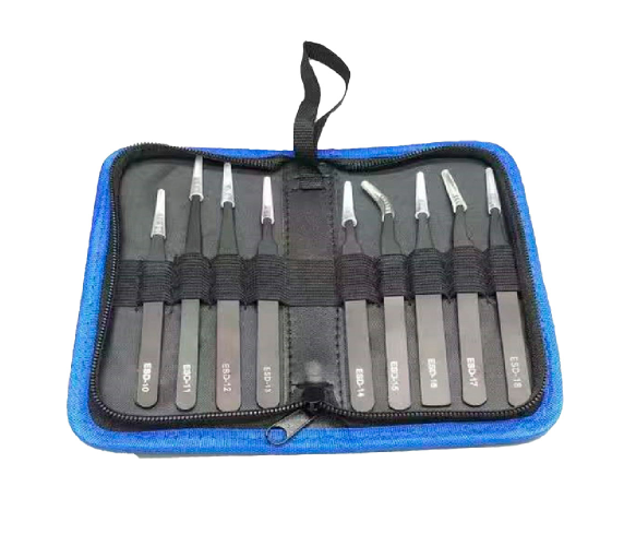 Набор пинцетов в холдере 9 шт, ESD 10-18 Полтава - изображение 1