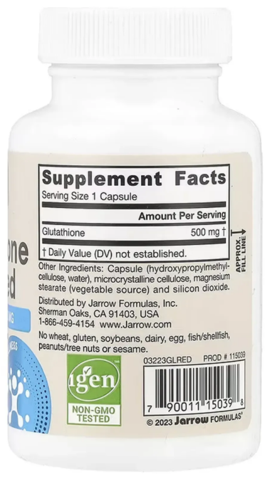Глутатіон відновлений 500 мг Jarrow Formulas Glutathione Reduced 60 капс Київ - фото 2