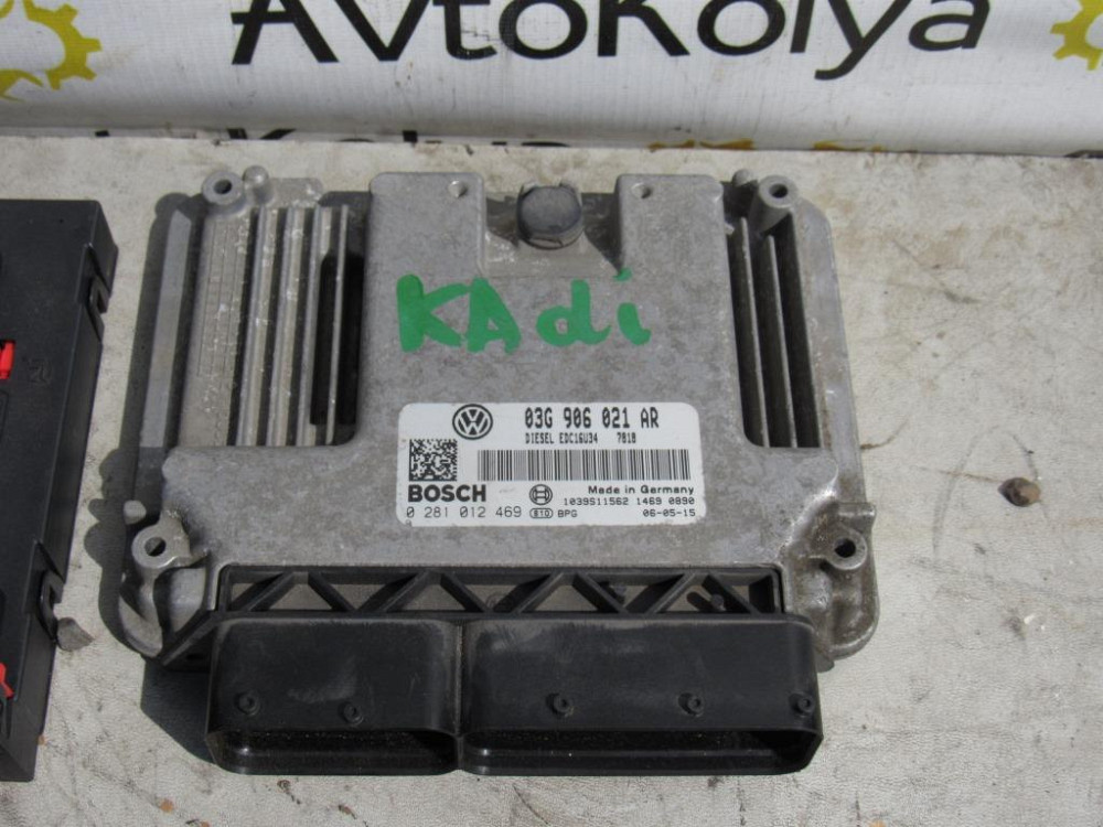 Блок керування двигуном VW Caddy 1.9 tdi 2004-2010 (0281012469) комплект Ковель - изображение 2