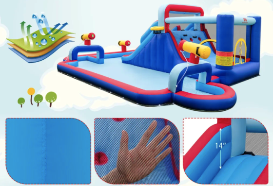Надувний парк Costway Fun Kids із водними гірками (без вентилятора) Киев