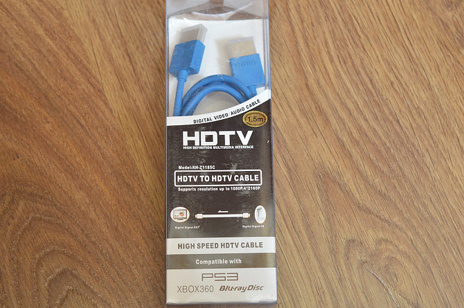 Кабель E-Cable HDMI - HDMI 1,5м Slim круглый синий Полтава - photo 1