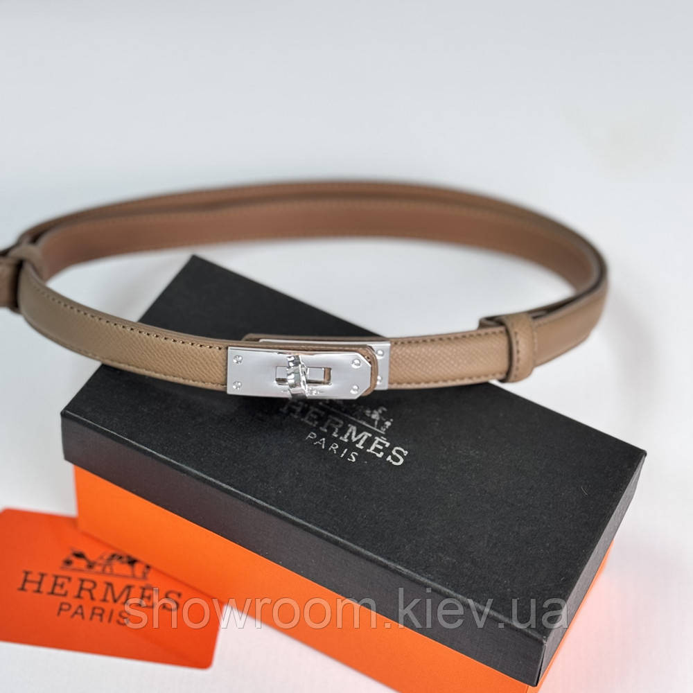 Женский кожаный ремень Hermes Гермес (280-2) тауп Киев - изображение 2