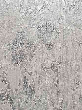 Шпалери вінілові на флізеліні гарячого тиснення DU&KA 1.06х10 вензель основа під штукатурку сірі коричневі Київ