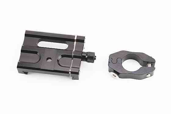 Тримач телефону на кермо металевий, ширина 50-100мм регульована, Чорний Київ