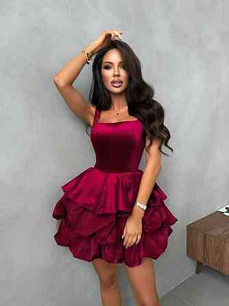 Жіночий святковий елегантний комплект баска-корсет + спідниця Бургуді, 44/46 Одеса