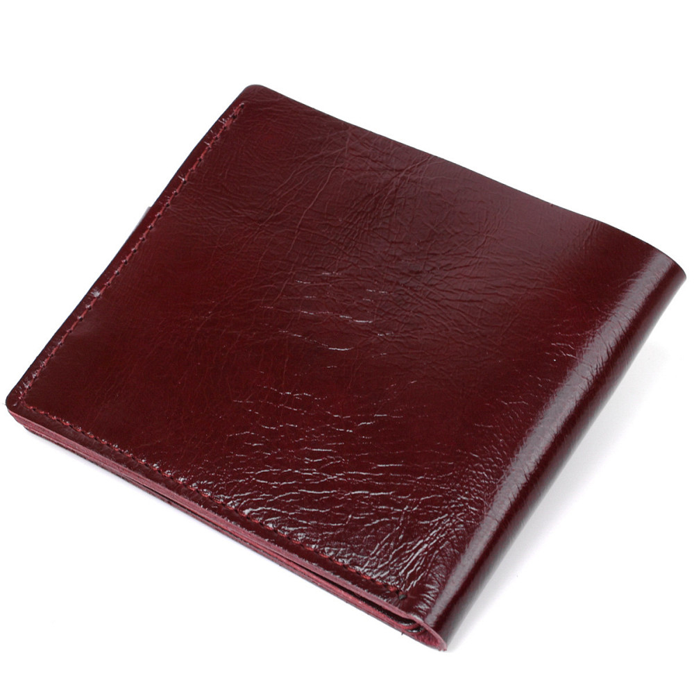 Женское глянцевое кожаное портмоне Shvigel 16463 Вышневый Киев - изображение 2