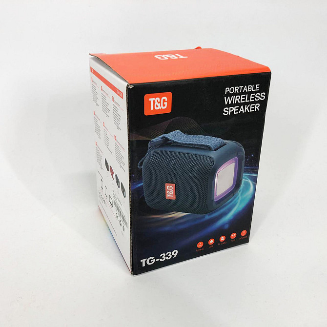 Bluetooth колонка с разноцветной подсветкой со стереозвуком TG339, Колонка блютуз светящаяся VH-43 Львов - изображение 6