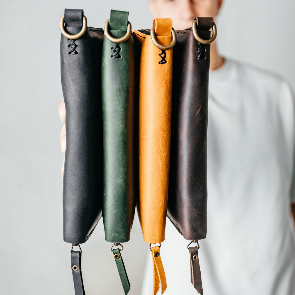 Чоловічий гаманець шкіряний, місткий гаманець із відділеннями на блискавці, Crazy HorseMasterSem Київ - фото 4