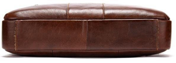 Деловая мужская сумка из зернистой кожи Vintage 14836 Коричневая Киев - изображение 4