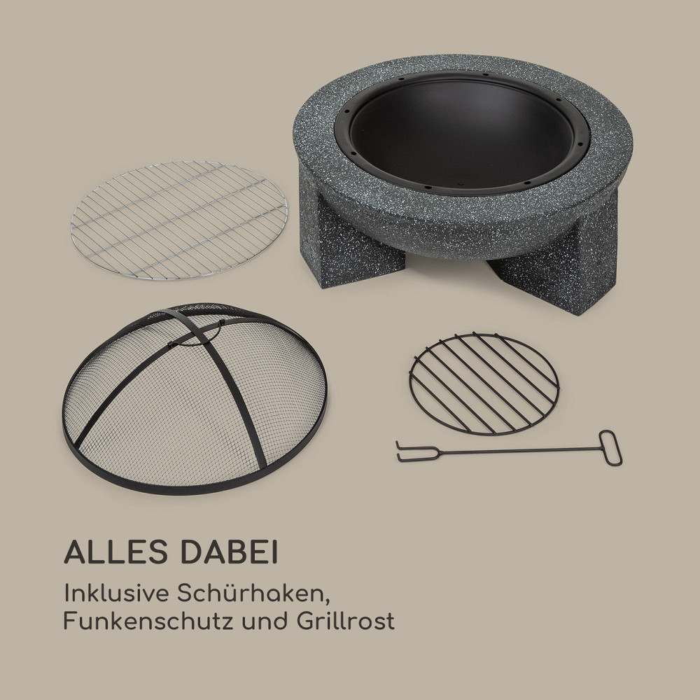 Гриль-чаша Troja Ø 75 см з іскроуловичем сталь MgO штучний камінь вогнетривкий (Німеччина, читати Рівне - фото 7