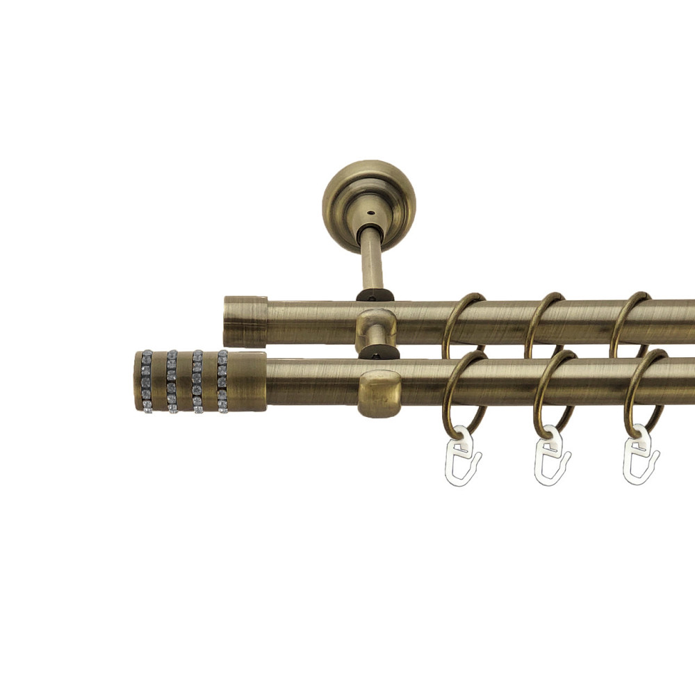 Карниз Orvit Барамелла металевий дворядний відкритий Антик 19\19 мм 300 см (4016361) Львів - фото 1