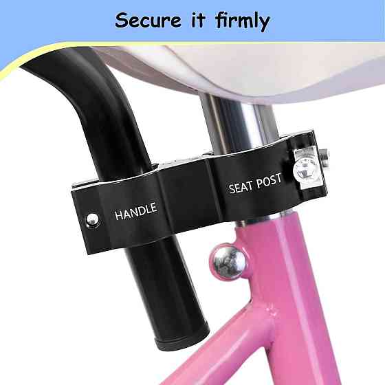 Ручка-держатель для обучения езде на детском велосипеде толкатель для балансировки беговела алюминиевый черный Киев