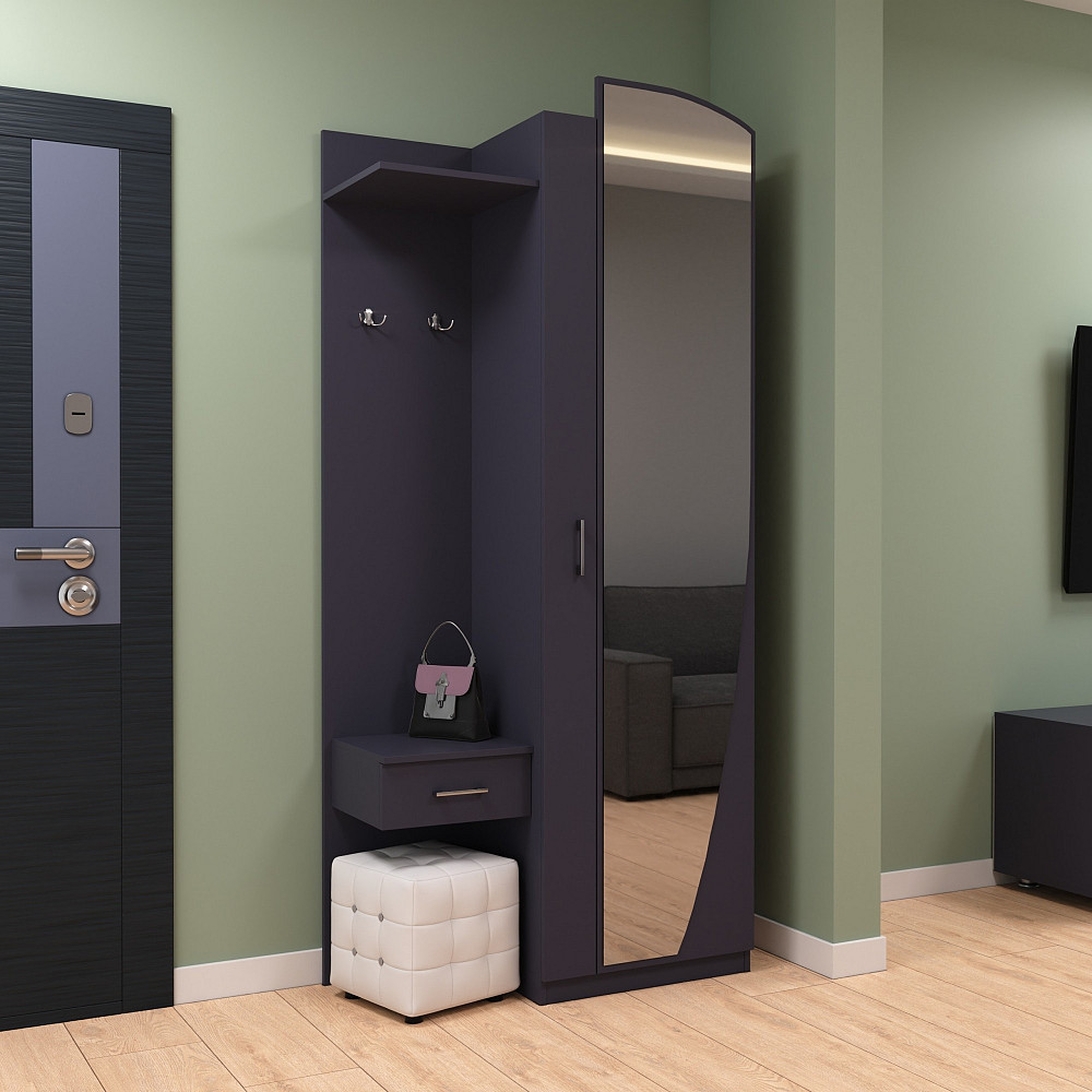 Прихожая Соло-1, Антрацит, 1000/400/2140 Львов - изображение 2