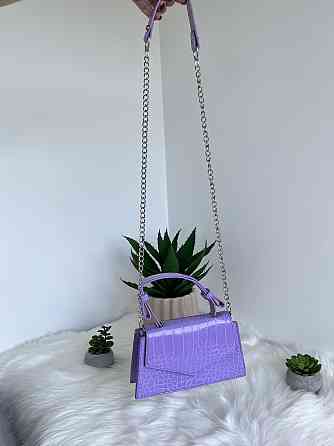 Сумочка клатч женская молодежная яркая через плече сумка Крохатушка одяг Сиреневый Киев
