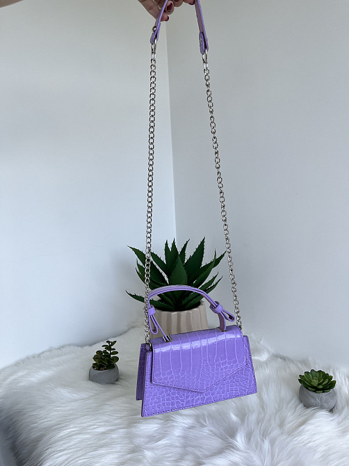 Сумочка клатч женская молодежная яркая через плече сумка Крохатушка одяг Сиреневый Киев - изображение 6