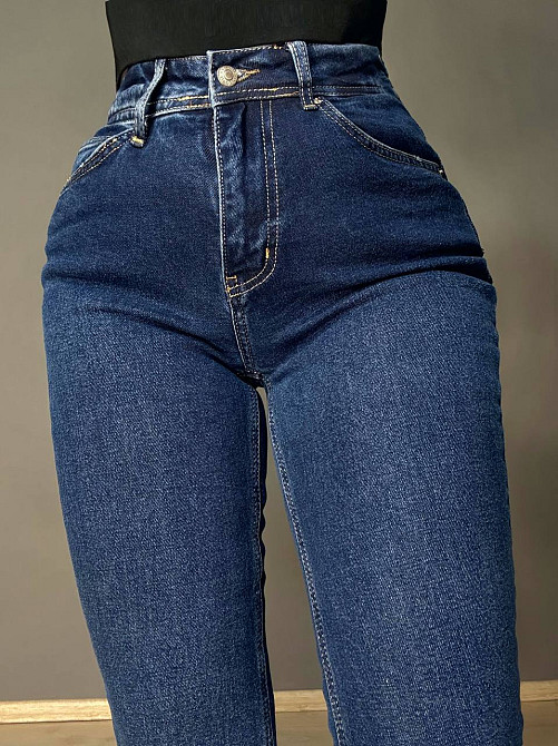 Джинси жіночі Sherocco 7034 кльош від коліна висока посадка стрейчеві сині, синій, 30, 30, 77 см, 105 см Київ - фото 13