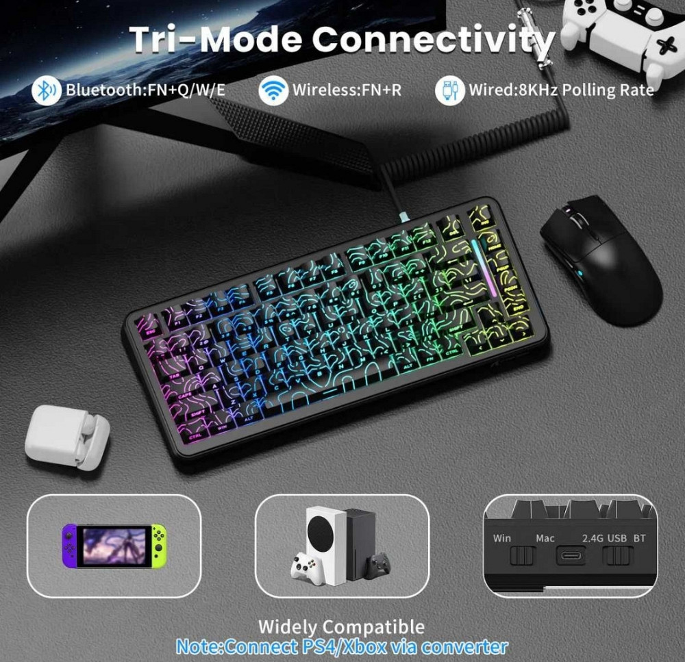 Игровая Механическая Клавиатура Attack Shark X82 Pro HE магнитные свитчи. Харьков - изображение 6