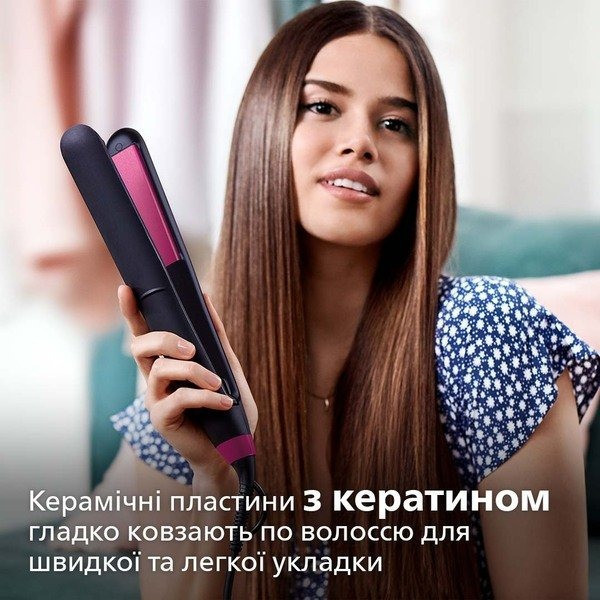 Праска (Випрямляч) для волосся Philips BHS375/00 чорний з рожевим Харьков - изображение 12