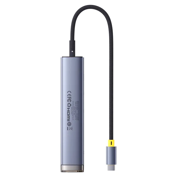 USB-хаб Baseus UltraJoy Series 7-Port HUB AIR Space Grey (Type-C to HDMI4K@60Hz*1+USB3.0*2+PD*1+SD/TF3.0*1+3.5mm*1) Одесса - изображение 4