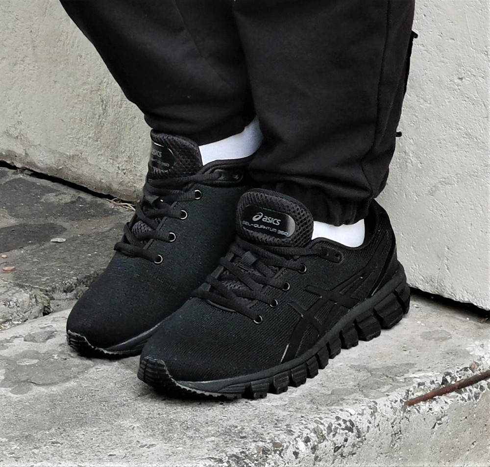 Кроссовки Asics GEL Чёрные Мужские Асикс Гель (размеры: 41,42,43,44,45,46) Видео Обзор Днепр - изображение 2