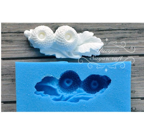 Молд маленький Цветочки 60 на 28 мм серый Киев - изображение 1