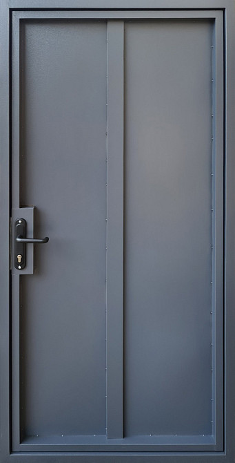 Двері металеві, однолистові Техно База, антрацит RAL 7024 Київ - фото 2