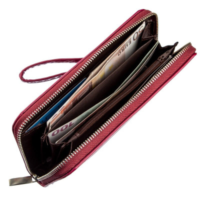 Кошелек Kivi Из экокожи Малиновый (19039) Винница - изображение 3