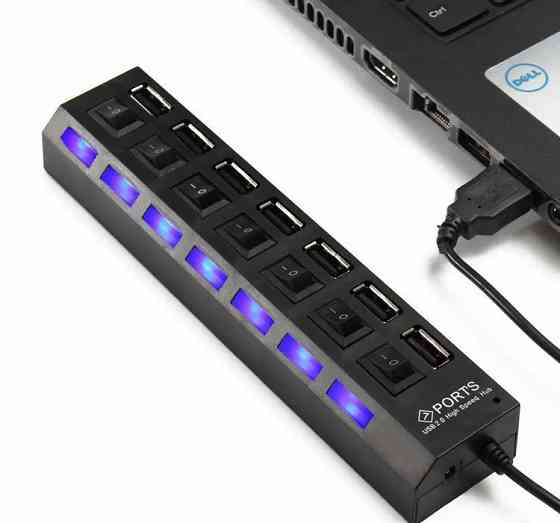 USB хаб Combi концентратор на 7 портів з підсвічуванням Запоріжжя