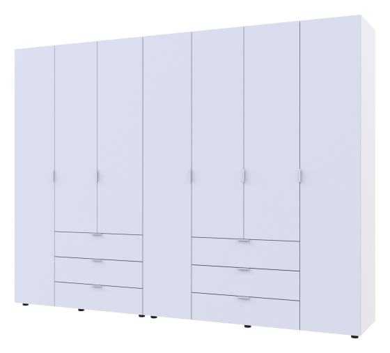 Комплект шкафов для одежды Doros Гелар (2 шт.) 271,2х49,5х203,4 см Белый (DRS-011172) Львов