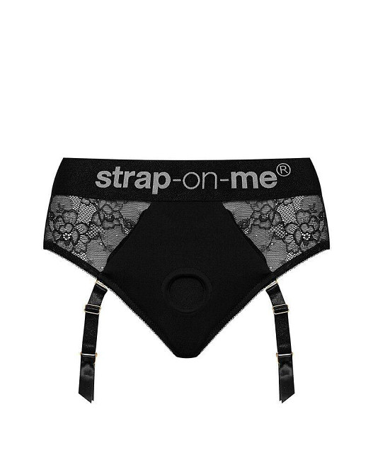 Мереживні трусики для страпона з підв'язками для панчіх Strap-On-Me DIVA HARNESS, S Sex Aura Київ - фото 3